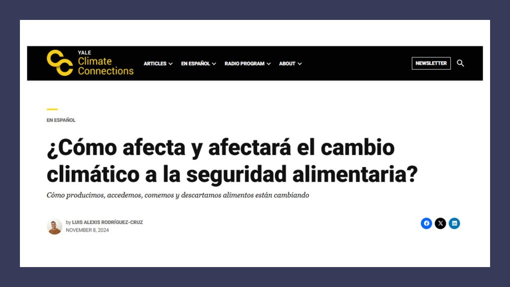 ¿Cómo afecta y afectará el cambio climático a la seguridad&nbsp;alimentaria?